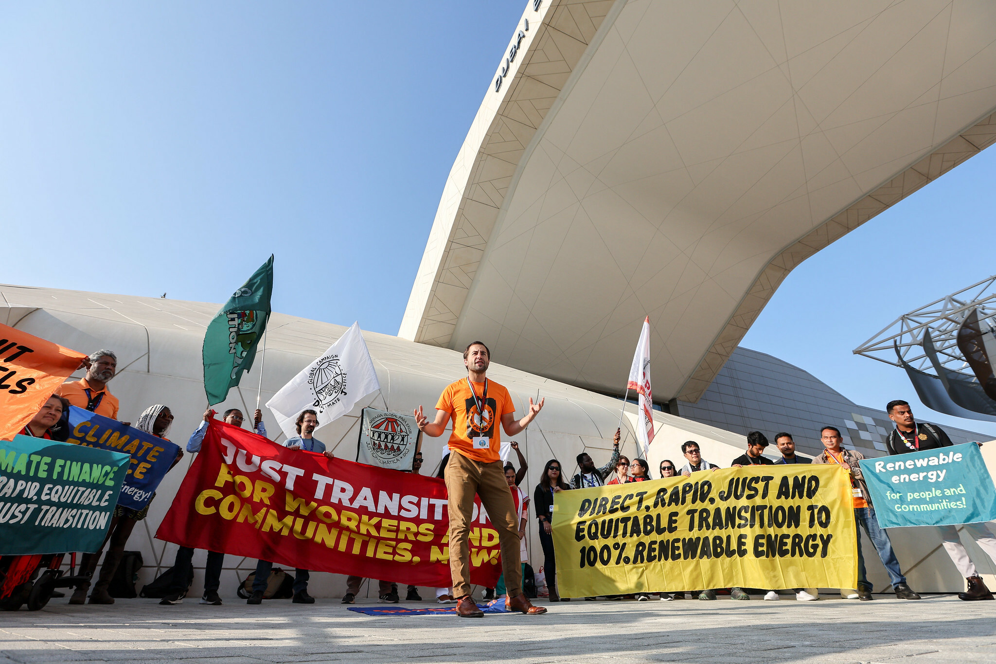 Climate change protesters at COP28